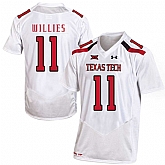 Texas Tech Red Raiders 11 Derrick Willies White College Football Jersey Dzhi,baseball caps,new era cap wholesale,wholesale hats